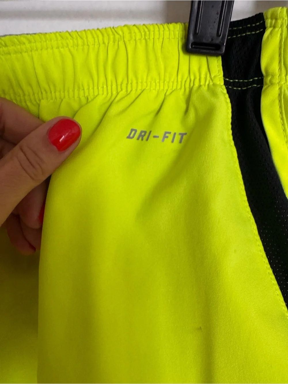 Nike Women's Neon Yellow Athletic Running Shorts